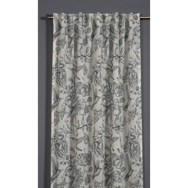 Tenda grigia 135x245 cm Birds and Roses – Sehlbach