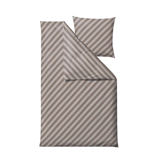 Biancheria da letto marrone in cotone organico sateen , 140 x 220 Diagonal - Södahl