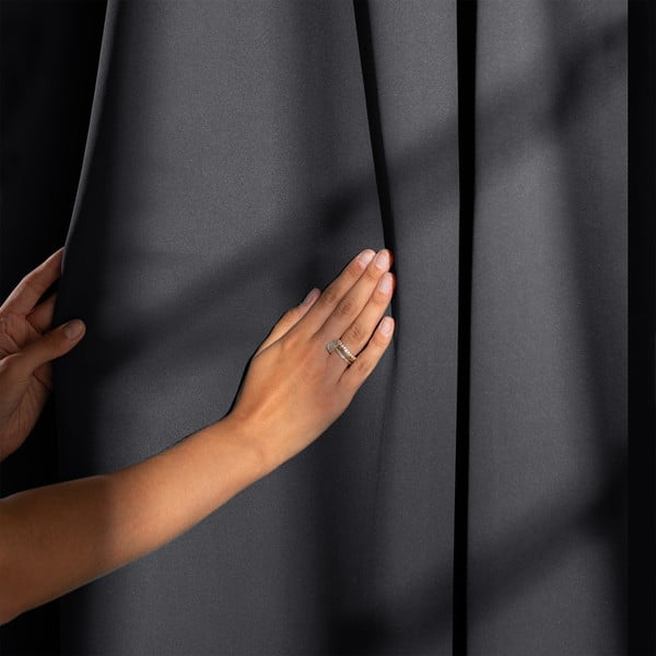 Tenda parzialmente oscurante grigio scuro 140x245 cm Kierra – Restilo-image-1