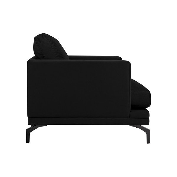 Černé křeslo s podnožím v černé barvě Windsor & Co Sofas Jupiter-image-2