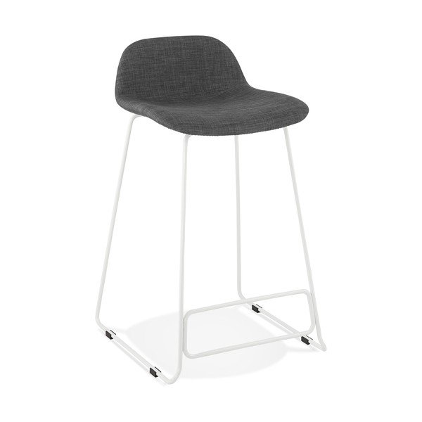 Sgabello mini bar grigio scuro con gambe bianche, altezza seduta 66 cm Vancouver - Kokoon