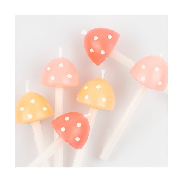 Candele per torta in set da 6 Mushroom - Meri Meri-image-4