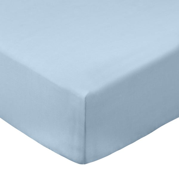 Lenzuolo con angoli blu in percalle di cotone 90x190 cm Cotton Percale – Bianca