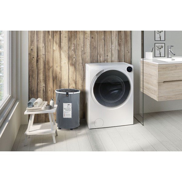 Cesto portabiancheria grigio, altezza 65 cm - Tomasucci-image-1