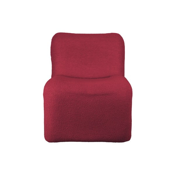 Poltrona rossa e vino in tessuto bouclé Fuerza - Leitmotiv-image-2