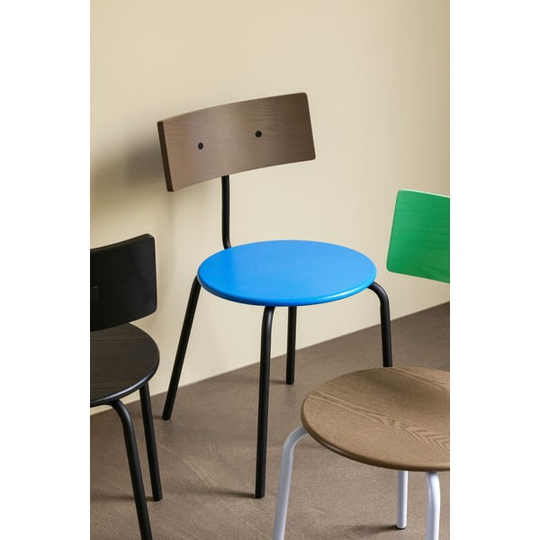 Sedie da pranzo in colore blu e naturale in set di 4 pezzi Koi - Hübsch-image-1