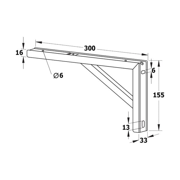 Supporto per piano argentato in acciaio 30x4 cm – Sapho-image-1