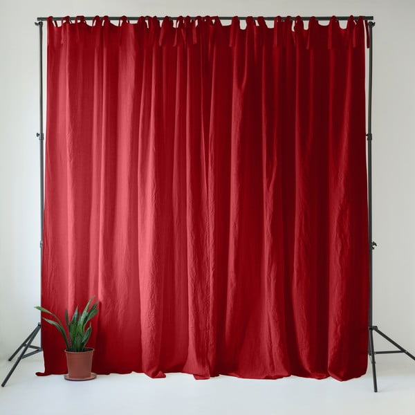 Tenda rossa in lino 140x300 cm Lava Falls – Linen Tales