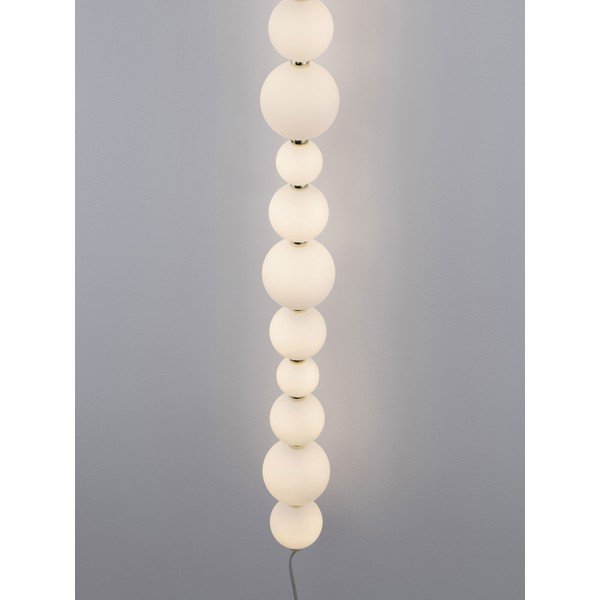 Lampada da parete LED bianca/dorata in metallo con intensità regolabile Perla – Nova Luce-image-3