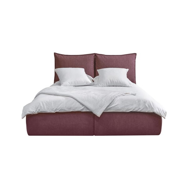 Letto matrimoniale rosa imbottito con spazio contenitivo con griglia inclusa 160x200 cm Garance – Bobochic Paris