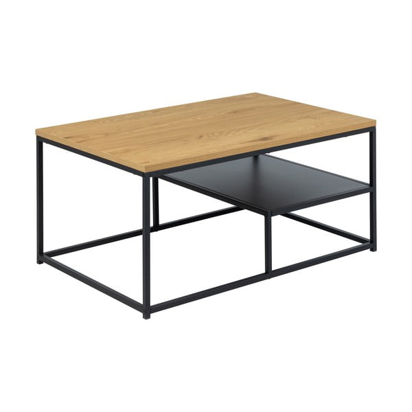 Tavolino con piano in rovere decorato in colore naturale 60x90 cm Gila - Actona-image-4