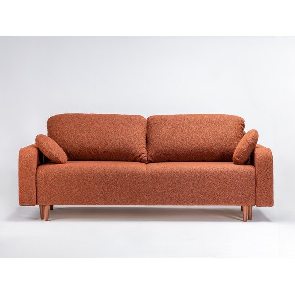 Divano letto color mattone in tessuto bouclé 230 cm Trango - CustomForm-image-2