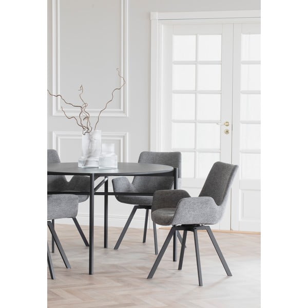 Set di sedie da pranzo grigia in imbottito 2 pz Norwell – Rowico-image-1