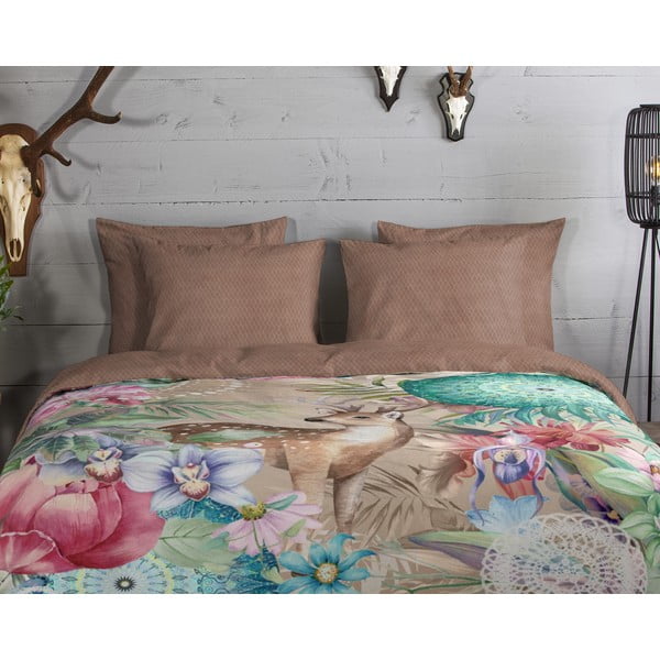 Biancheria da letto in flanella marrone per letto singolo 140x200 cm - HIP-image-2