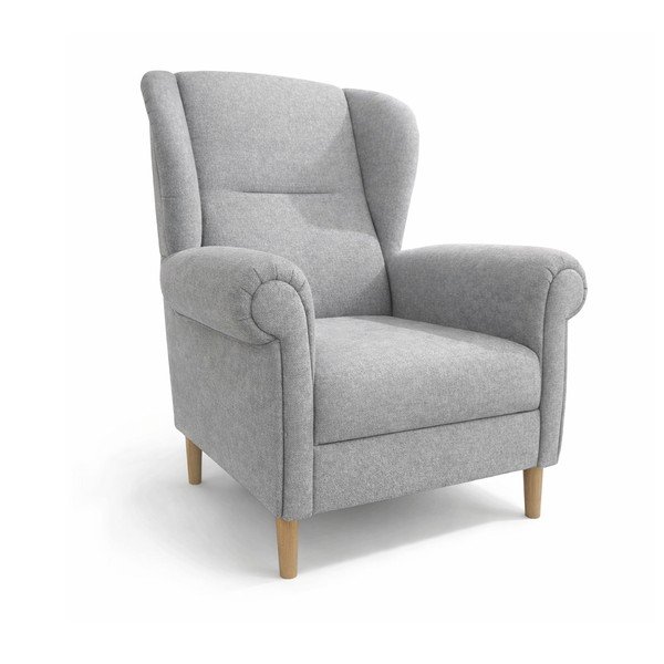 Poltrona con braccioli grigio chiaro Swan – Ropez