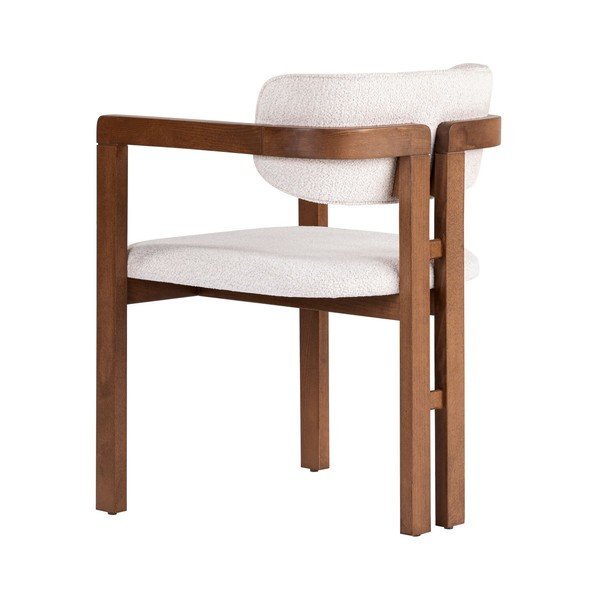 Sedia da pranzo bianca con braccioli Toscana – Kalune Design-image-2