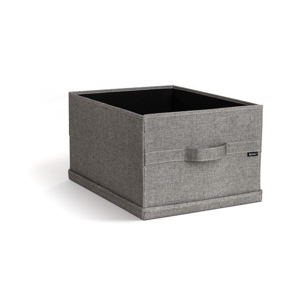 Scatola con coperchio grigia in tessuto 36x46x25 cm Soft Storage Large – Bigso-image-1