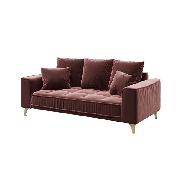 Divano in velluto rosa scuro Devichy , 204 cm Chloe - devichy-image-2