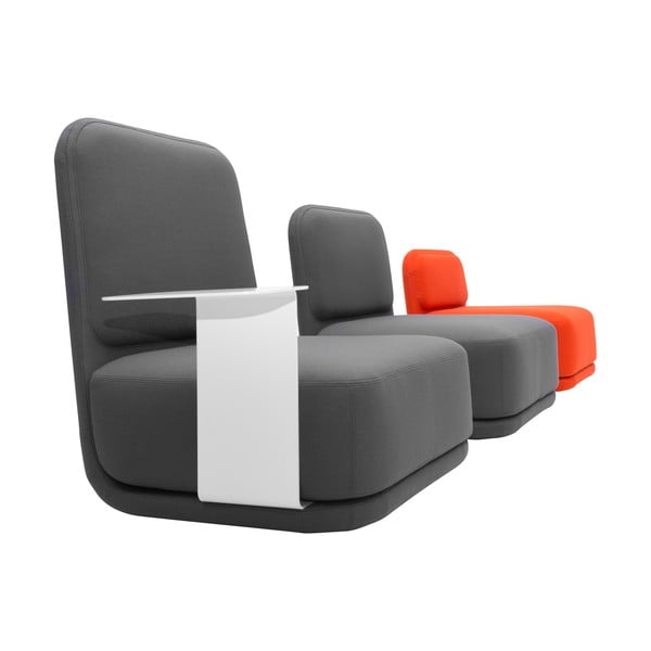 Poltrona arancione bassa Standby - Softline-image-4