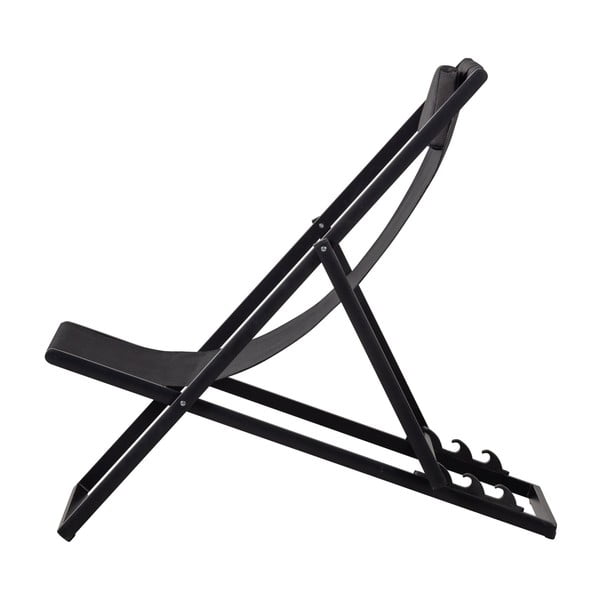 Sedia a sdraio da giardino pieghevole in metallo nero Esper - Exotan-image-4