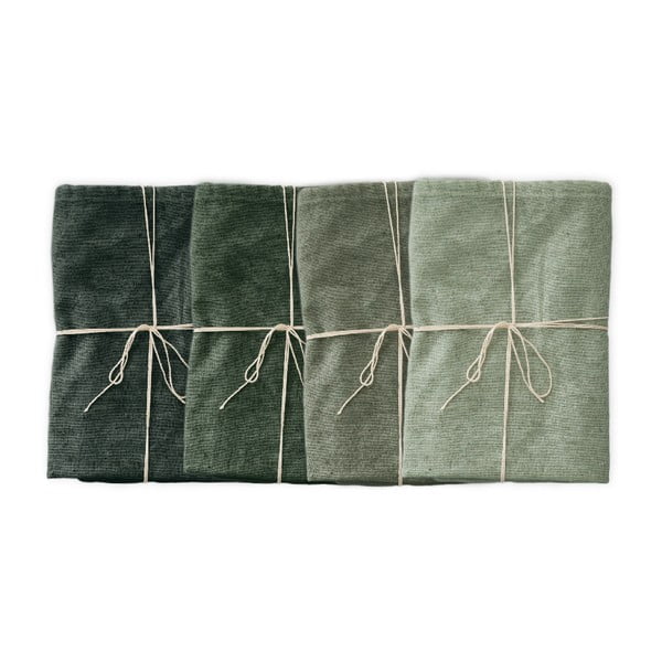 Set di 4 tovaglioli di lino Verde Gradiente, 43 x 43 cm - Really Nice Things