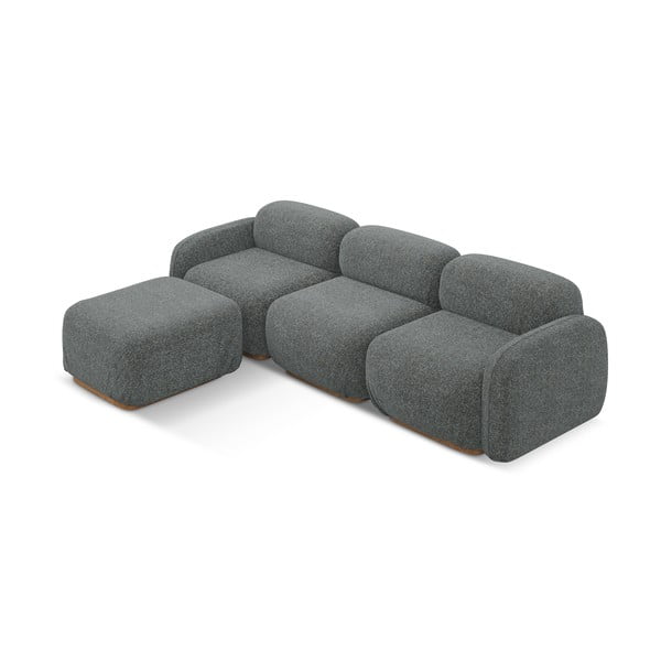 Divano angolare componibile grigio (con composizione variabile) Ailani – Makamii-image-2