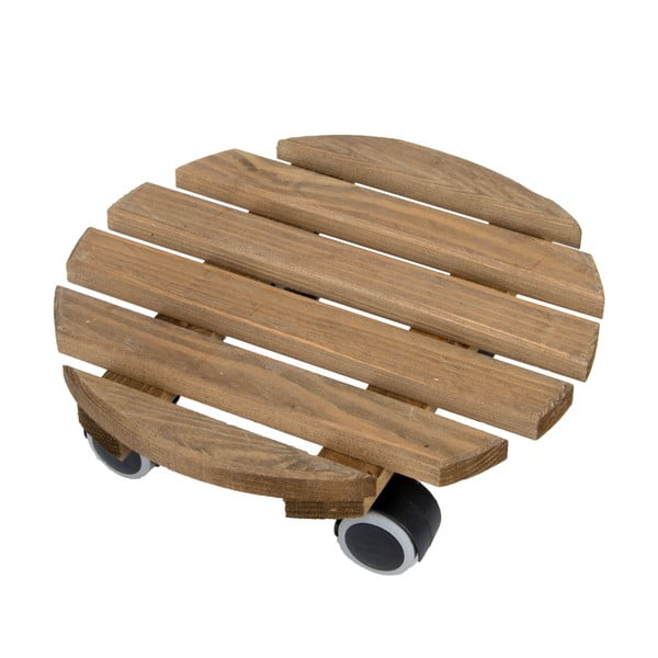 Tappeto mobile in legno marrone, ø 28,7 cm - Esschert Design