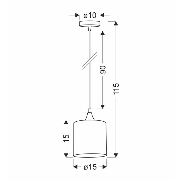 Lampada a sospensione verde scuro con paralume in tessuto ø 15 cm Patti - Candellux Lighting-image-2
