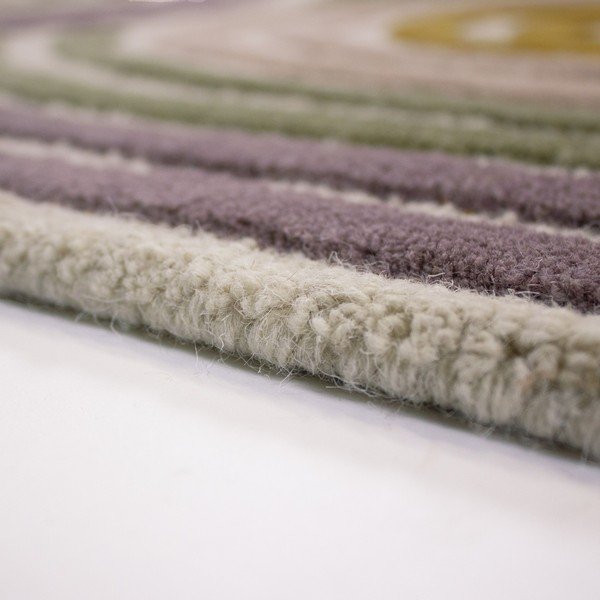 Tappeto verde in lana tessuto a mano 140x200 cm Spiral Shaped  – Flair Rugs-image-3