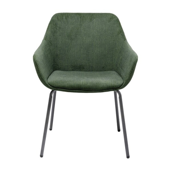 Set di 2 sedie in velluto verde con braccioli Avignon - Kare Design-image-1