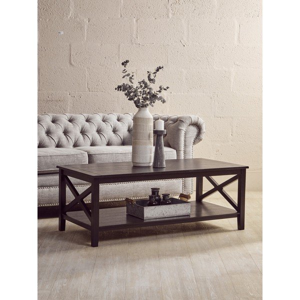 Tavolino da salotto nero 60x120 cm Heritage – Premier Housewares-image-1