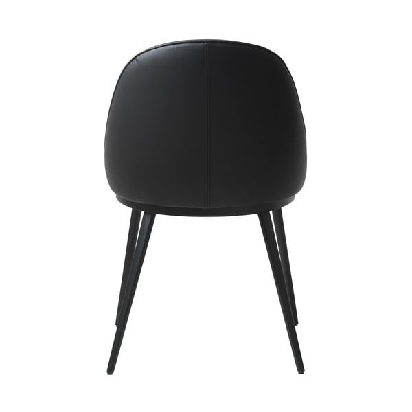 Sedia da pranzo in similpelle nera Gain - Unique Furniture-image-2