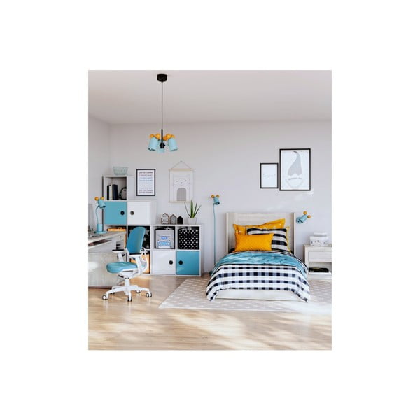 Lampada da terra blu chiaro con paralume in metallo (altezza 133,5 cm) Mouse - GTV-image-1