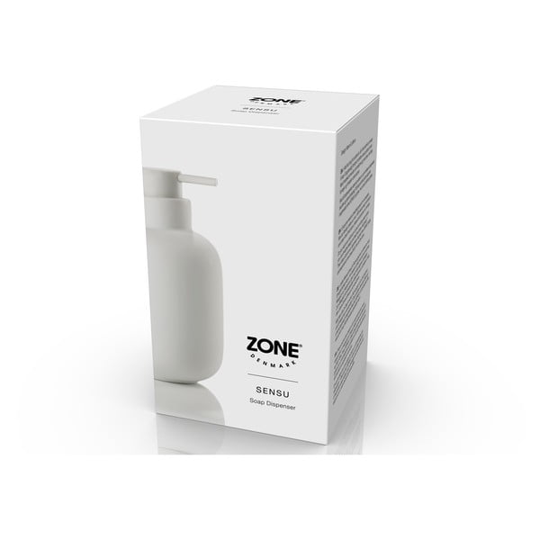 Dispenser per sapone bianco in gres 300 ml Sensu – Zone-image-1
