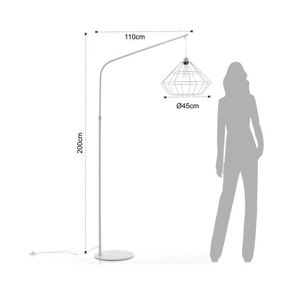 Lampada da terra in argento Diamond - Tomasucci-image-2