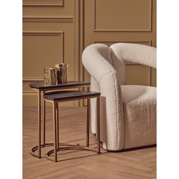 Set di tavolini su marmuriniu stalviršiu 2 pz 28x45 cm Varana – Premier Housewares-image-1