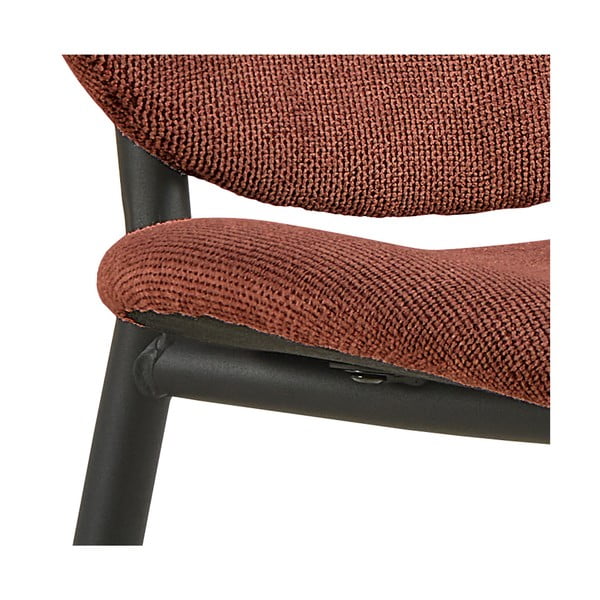 Sedia da pranzo color terracotta Cliff – Actona-image-4