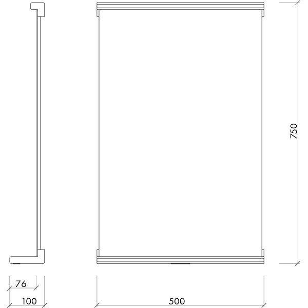Specchio da parete con telaio in legno massiccio con ripiano  50x75 cm Lun – noo.ma-image-4