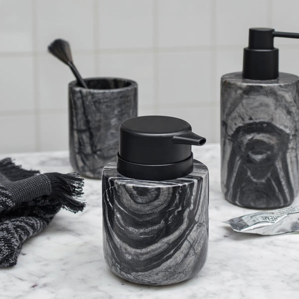 Dispenser di sapone in marmo nero 0,2 l Marble - Mette Ditmer Denmark-image-1
