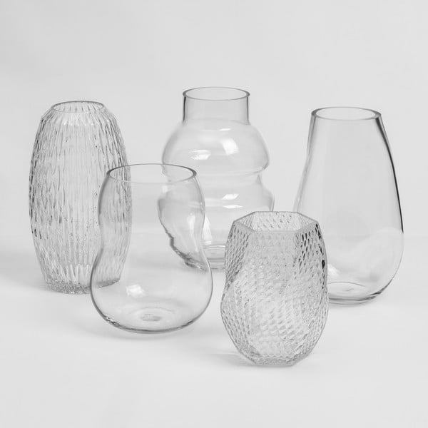 Vaso in vetro (altezza totale 20 cm) Clara – Casa Selección-image-3