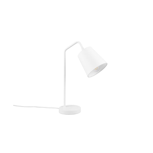 Lampada da tavolo bianca con paralume in tessuto (altezza 45 cm) Buddy - Reality-image-2
