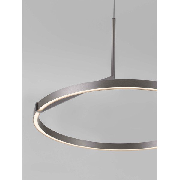 Lampadario LED argentato in alluminio con intensità regolabile ø 60 cm Tilia – Nova Luce-image-2