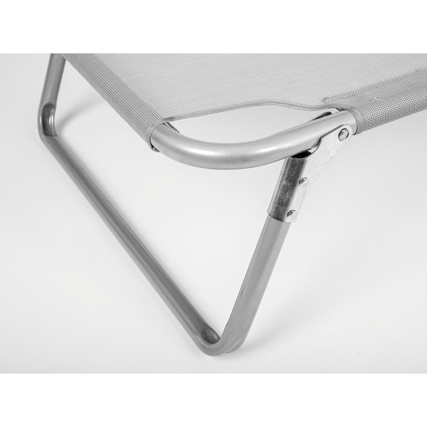 Sedia a sdraio da giardino pieghevole in metallo grigio - Happy Green-image-1