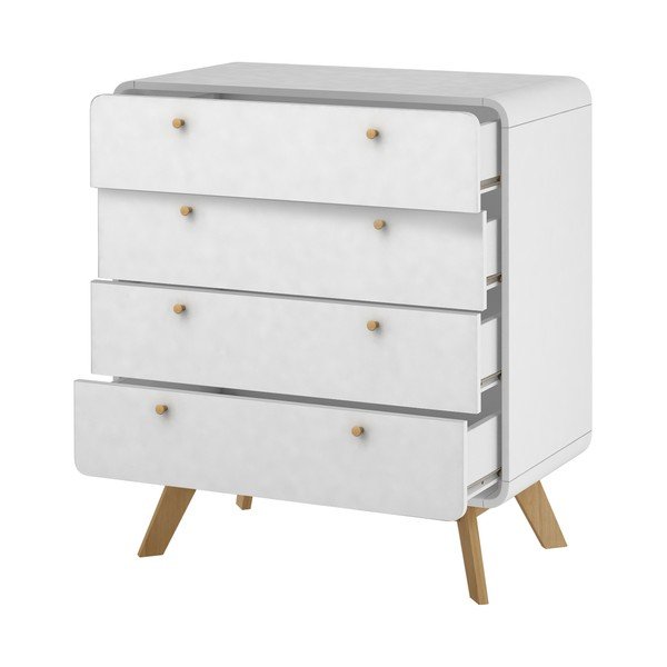 Cassettiera bianca 80x88 cm Caitlin - Støraa-image-3