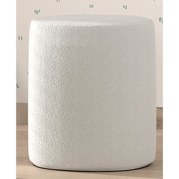 Pouf bianco per bambini in tessuto bouclé MOON - Vipack-image-1