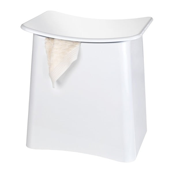 Sgabello bianco con vano portaoggetti , 33 l Wing - Wenko-image-3
