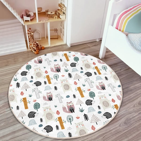 Tappeto bianco per bambini ø 100 cm Comfort - Mila Home-image-4