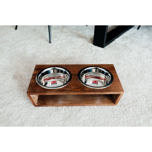 Set di ciotole con supporto in legno per cane Dog Fantasy – Plaček Pet Products-image-3