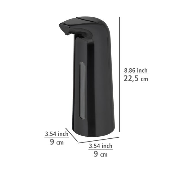 Distributore automatico di sapone in plastica nero da 0,4 l Larino - Wenko-image-3