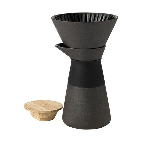 Set per caffè a goccia nero in gres 600 ml Theo – Stelton